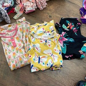 lot of 3 dresses size 8 girls butterfly floral